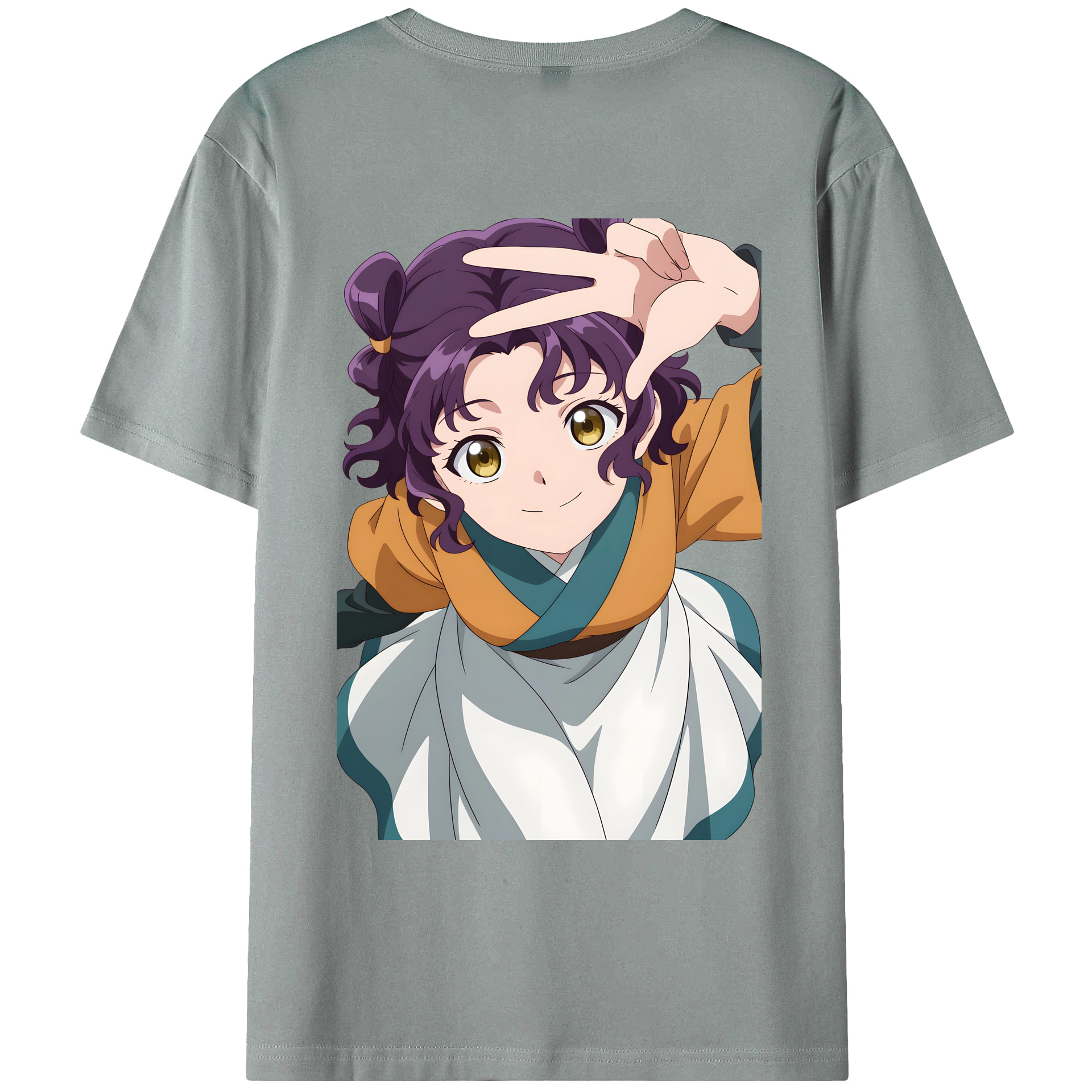 （画像用） 薬屋のひとりごと The Apothecary Diaries 綿100％ メンズ半袖Tシャツ（バックプリント） 通気性
